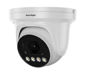 Câmera Dome dissuasora 4MP Vision Color 24 horas MS-7IPV8540HDAW-B